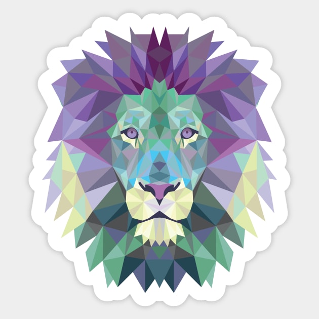 Fractal Lion Sticker by SandiTyche